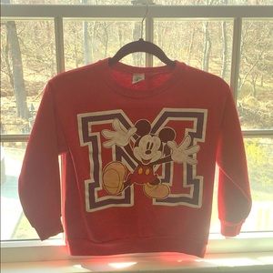 Red Mickey Mouse sweatshirt!